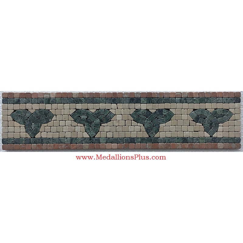 Noal, Honed Mosaic Tile Listello 4" x 15.75"